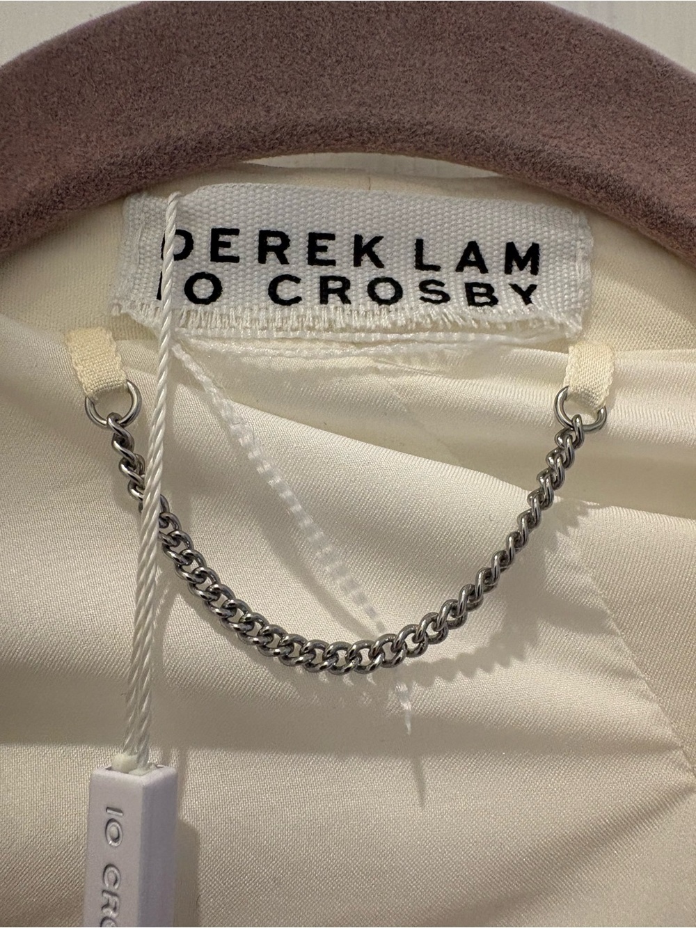 Derek Lam 10 Crosby Eggshell Open Front Zip Pocket Blazer Jacket NWT $695 Size 0 - Picture 5 of 8